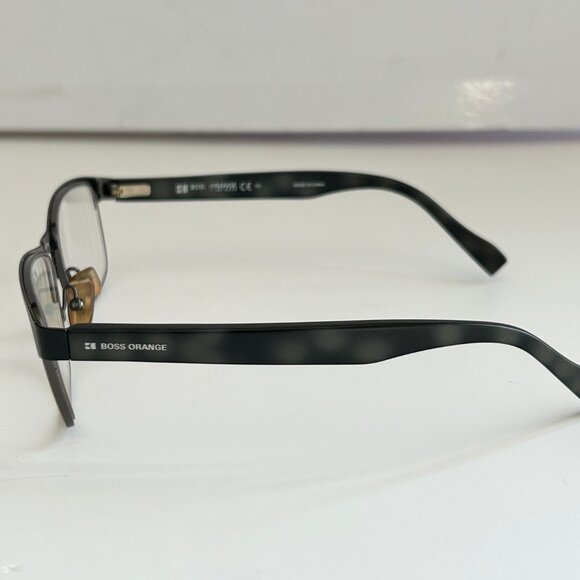 Boss Orange Eyeglasses Frame BO 0114 Metal Half Rim in Black unisex - Picture 3 of 12